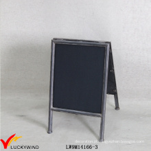 Portable um suporte Small Antique Metal Quadro Blackboard giz